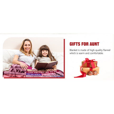 Aunt Gifts- Gifts for Aunt from Niece Nephew- Best Aunts Ever Gift- Great Aunts Gifts- Auntie Gift for Women- Christmas Valentines Day& Mothers Day Birthday- to My Aunt's Blanket 60x80