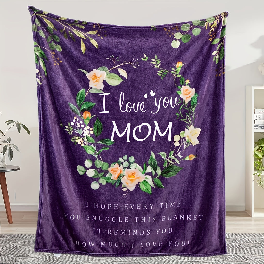 1pc 280Gsm Luxuriously Soft Flannel Throw Blanket - Ultimate Comfort for Your Mom, Ideal for Birthday Celebrations And Memorable Occasions
