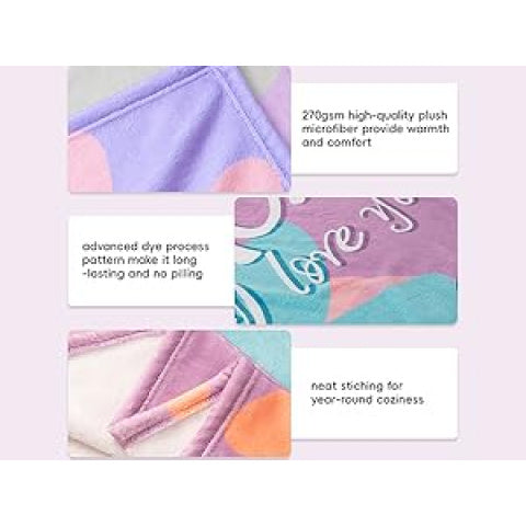 Battilo for Mom Birthday Mothers Day, to My Mom Blanket Gift from Daughter Son, Gift Blanket, Super Soft Flannel Throw Blanket for Couch Bed Sofa 50 X 60