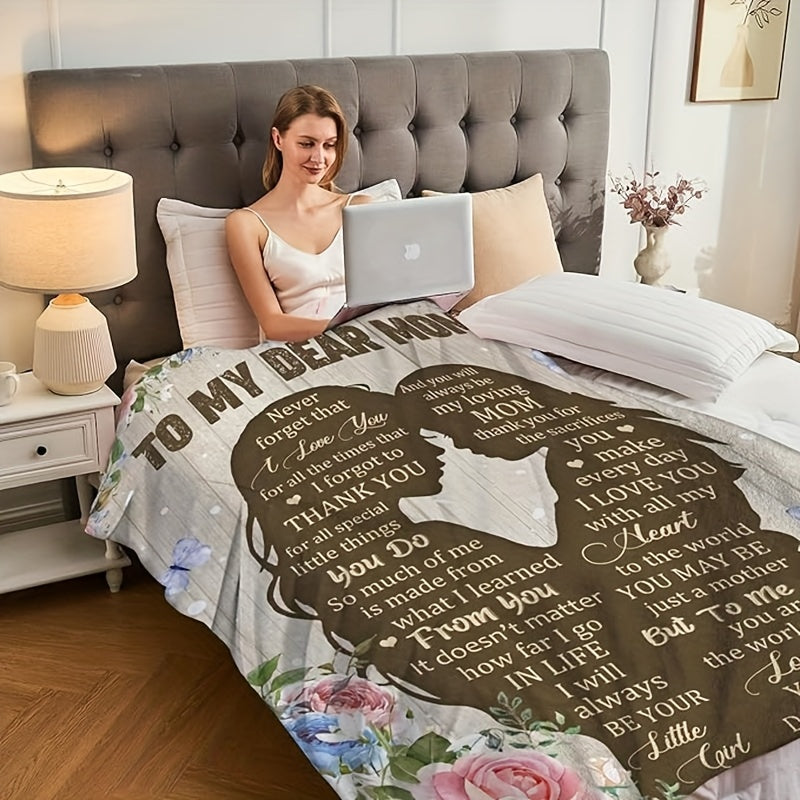 Gifts for Mom, Birthday Gifts for Mom, Mom Birthday Gifts, Mom Gift from Daughter, Mom Blanket Gifts for Christmas Valentine's Day Birthday, Throw Blanket