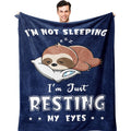 Birthday Gifts for Men/Him, Gifts for Him Dad Grandpa Husband Blanket 60X50, Anniversary Retirement Gift for Man, I'M Not Sleeping I'M Just Resting My Eyes