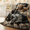 1pc Soft Cozy Cat Blanket Suitable for Seasons Contemporary Spread with Kitten Warm for Sofa Or Bed Multi-Flannel Spread for And Adults Ready Comforter