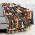 1pc Retro Patchwork Cute Christmas Snowman Flannel Blanket, Ultra-Soft, Comfortable, And Warm, Holiday Decoration for Home Blanket, Winter Must-Have Blanket, Suitable for Home, Office, Car, Sofa, And Multiple Scenarios