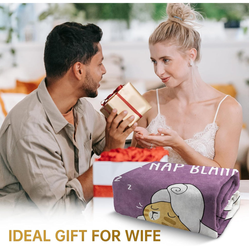 SteadStyle Christmas Wife Gifts from Husband- Gifts for Her Blanket, Wife Birthday Gift Ideas, Wedding Anniversary Romantic Gift for Wifey, Valentine's Mother's Day Present for Her 60X 50(Purple)