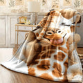 1pc 1pc Giraffe Blanket on Soft - Lightweight Flannel Plush, Soft And Warm Flannel Fabric, Suitable for Sofas, Travel, Camping, Offices, Sofas, Chairs, And - All-Season Portable Blanket