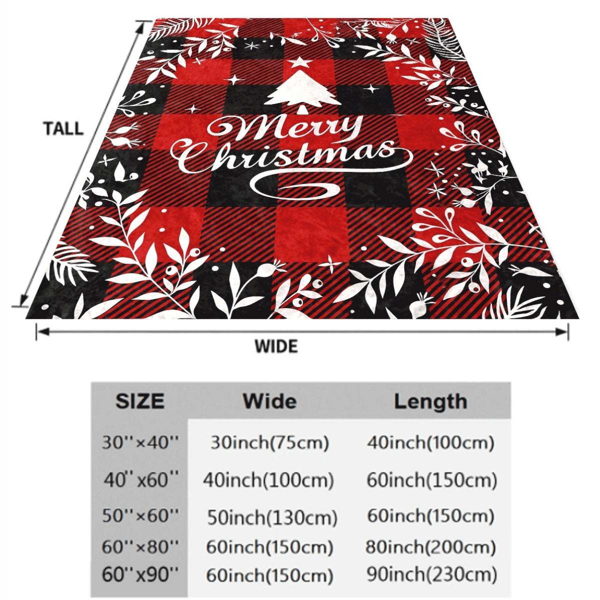 A Single Cozy Flannel Throw Showcasing a Festive Plaid Design in Traditional Red And Black, Highlighted with White, Ideal for Holiday Decoration And Home Use