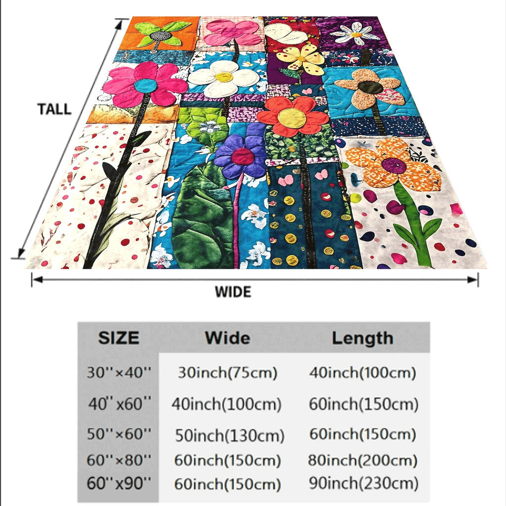 1pc Vintage Floral Patchwork Pattern Printed Design Cozy Flannel Blanket Soft Warm And Versatile Suitable for Sofas S Cars Offices And Camping a Creative Gift Idea for All Seasons Trav