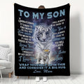 1pc Soft Tiger Print Flannel Blanket, Warm and Comfortable Mom Blanket for Sofa Bed
