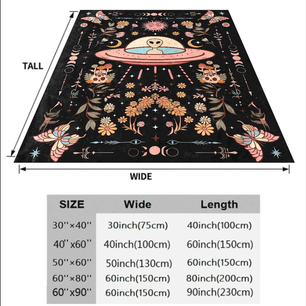 1pc Jitalien Element Cartoon-Style Flannel Blanket Featuring Watercolor Prints, Designed for And Warmth, Suitable for All Seasons, Made from 200-250Gsm Polyester Fabric, Perfect for Napping, Camping, Traveling, Or Use in The Car