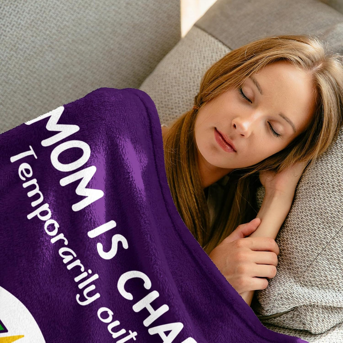 Craftique Offers Christmas And Birthday Presents for Mothers, Featuring a Cozy Blanket Adorned with a Humorous Design. This Practical Throw Is Perfect for Napping Or Traveling, Measuring 60 by 50 Inches