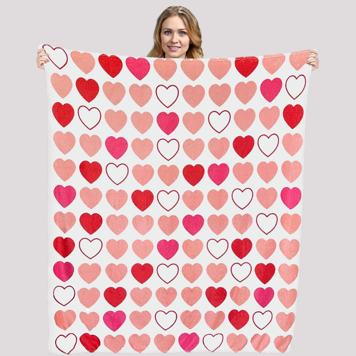 60 X 50 Inches Valentine'S Day Throw Blanket, Cozy Flannel Blankets for Women, Couples, And Moms, Perfect Valentine'S Gifts, Ideal for Couch And Camping